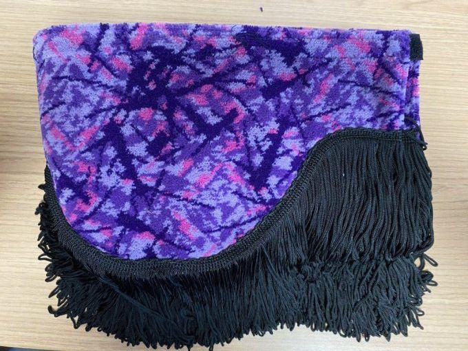 Frange danois violet fil noir 9 arches